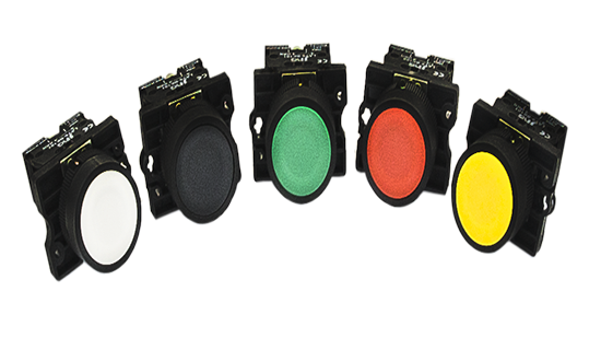 Botoeiras comandos eletricos. Cores de botoeiras usadas em comandos eletricos.