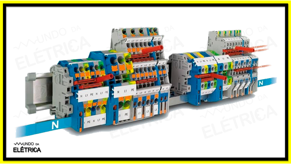 Borne duplo, tipos de bornes. Conector borne, borne eletrônica.
