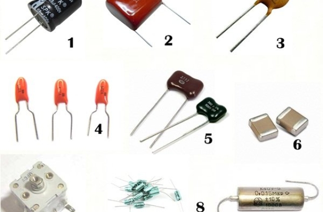 Tipos de capacitores.