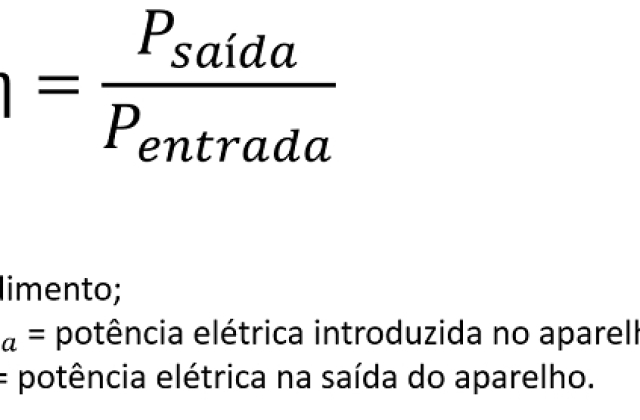 Rendimento elétrico.