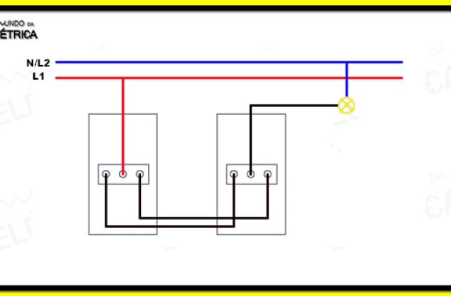 Instalação de interruptor paralelo bipolar