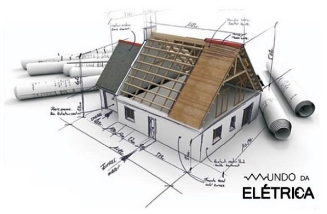 Levantamento arquitetônico para projetos elétricos.