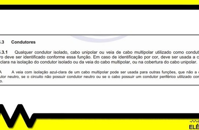 Usar cabo de Neutro preto, pode?