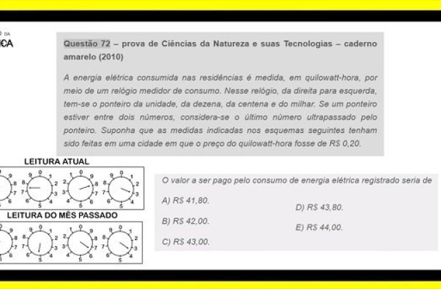 Medidor de energia, como ler? Caiu no ENEM!