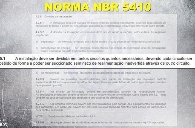 Quantos circuitos deve ter uma instalação