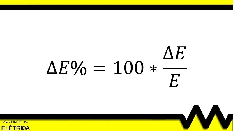 Percentual de queda de tensão em um condutor.