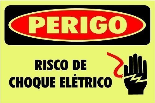 Placa de perigo.
