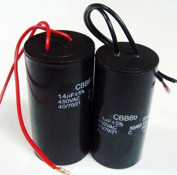 Capacitor de motor monofásico.