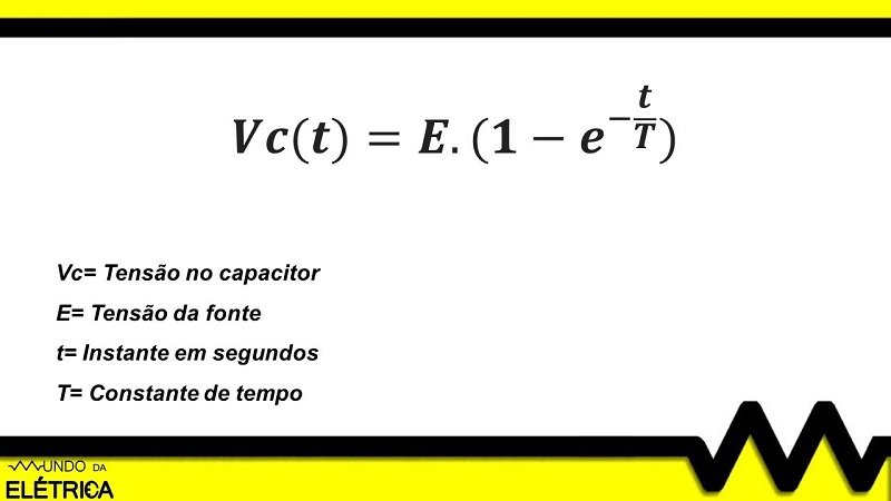 Encontrar a tensão elétrica em cima do capacitor.