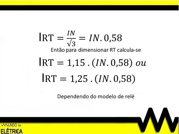 Modelo matemático para dimensionamento dos relés de sobrecarga