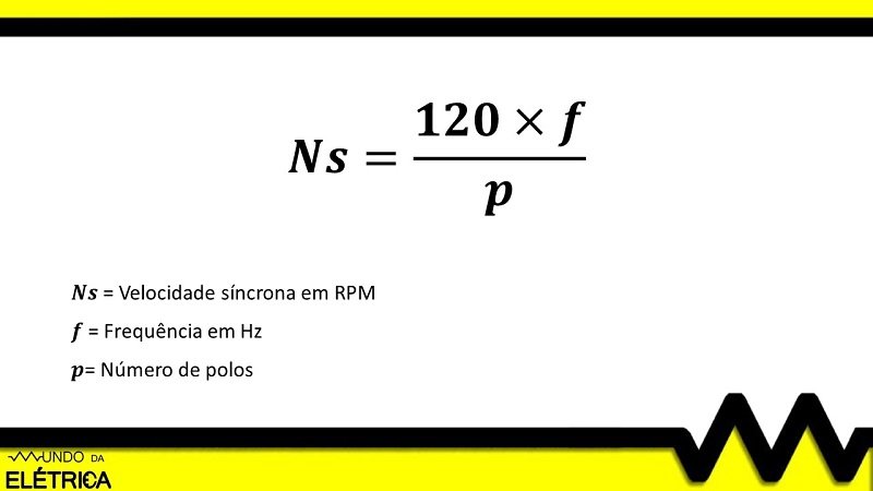 Como calcular velocidade síncrona?