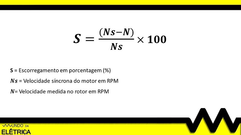Como saber o escorregamento em um motor?