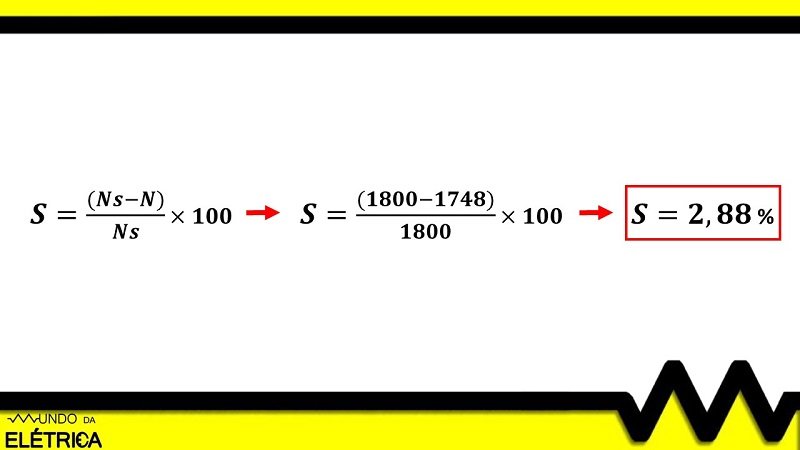 Como calcular o escorregamento em motores.