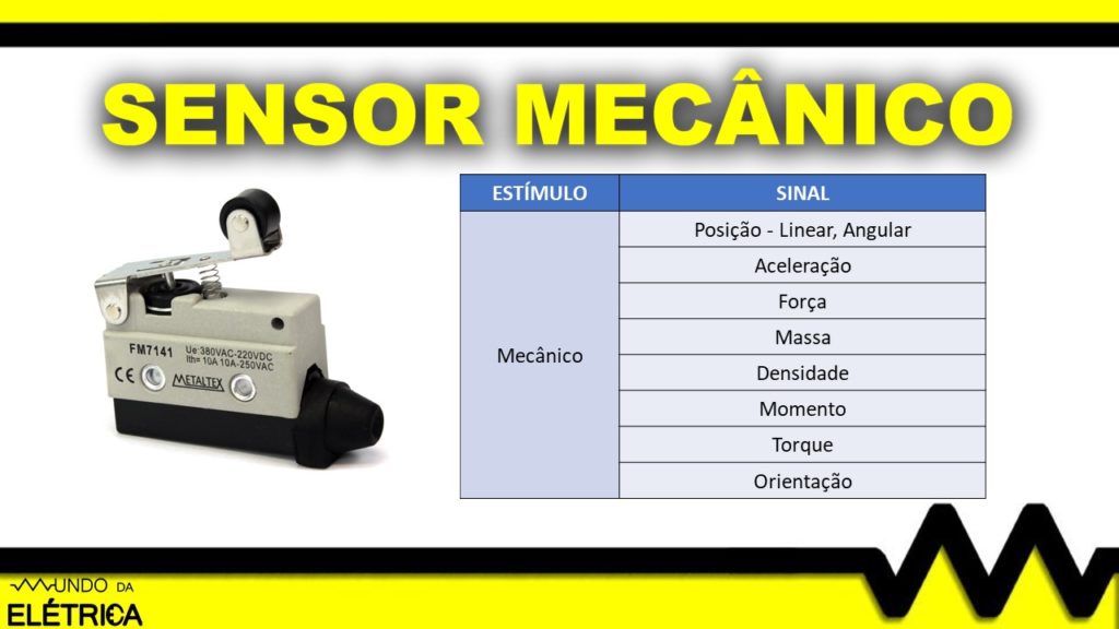 Quais são os tipos de sensores mecânicos e para que serve?