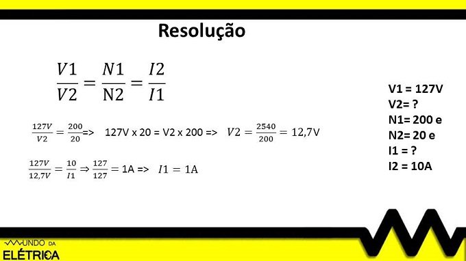 Exemplo de como utilizar a relação de transformação dos trafos