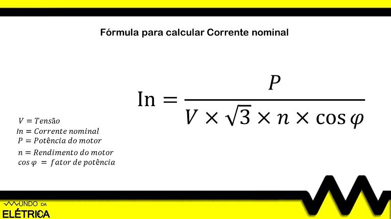 O que é corrente nominal e como calcular.