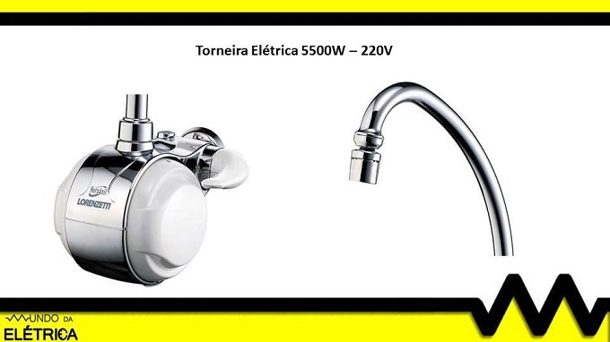 Exemplo de torneira elétrica de água quente Lorenzetti