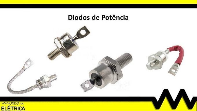 Exemplo de diversos modelos de diodos de potencia