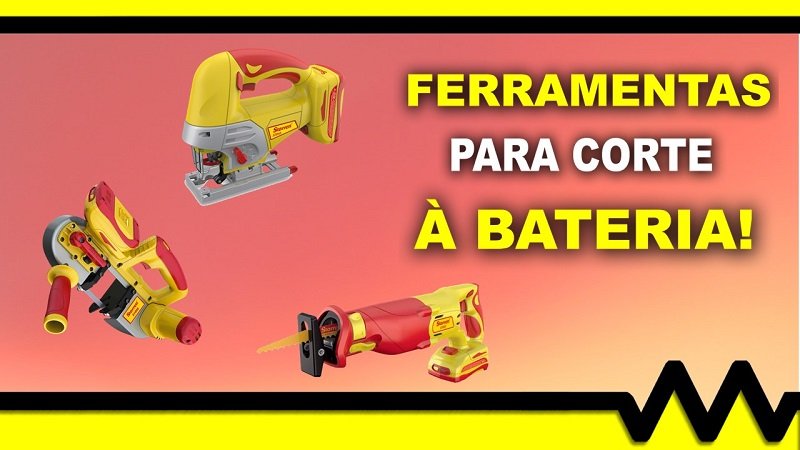 Ferramentas à bateria para eletricista.
