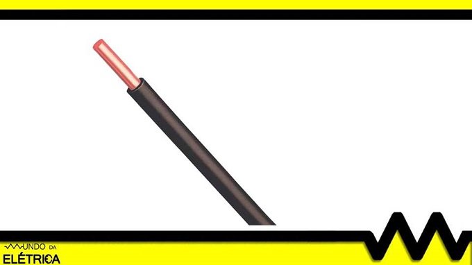 Exemplo de um fio sólido de cobre de 2,5 mm