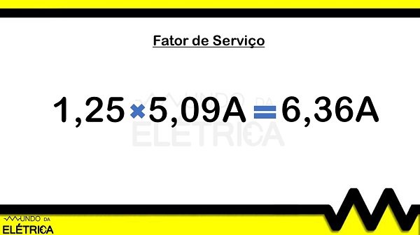 Margem de segurança para o disjuntor não desarma.
