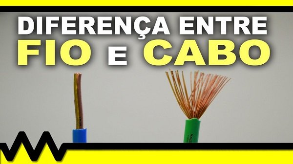 Diferença entre fio e cabo.