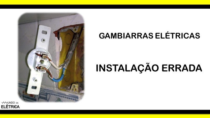 Gambiarras elétricas, nunca faça.
