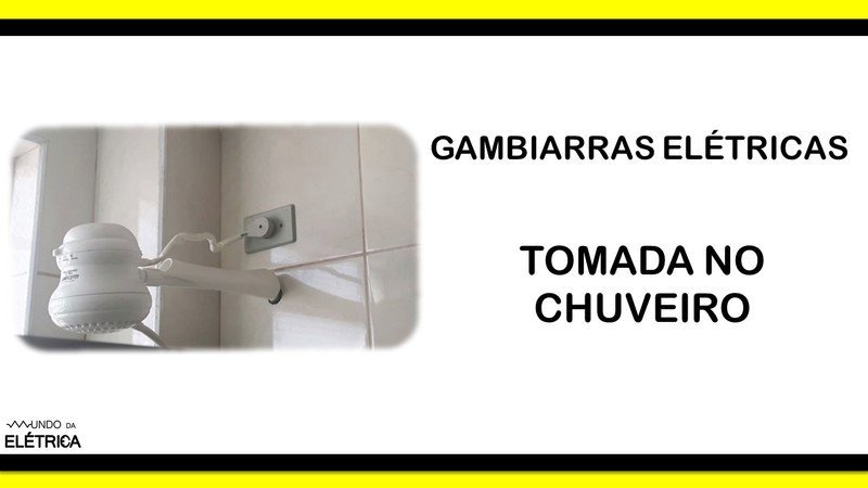 Gambiarras elétricas, nunca faça.