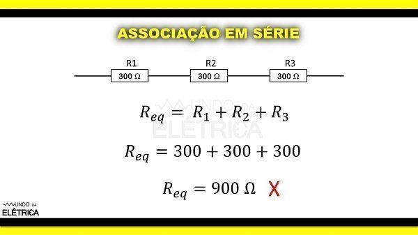 Resistores em série a resistência aumenta.