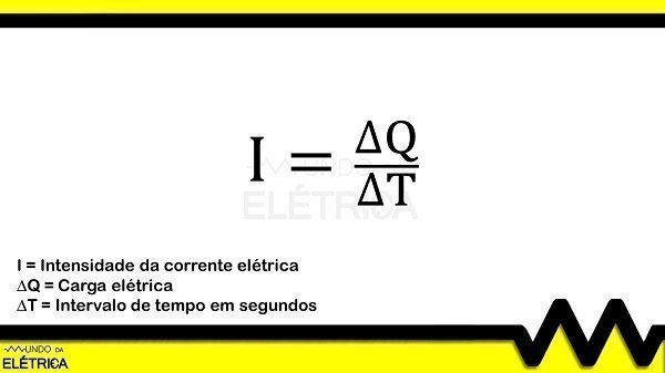 Formula para calcular corrente dada em amperes.
