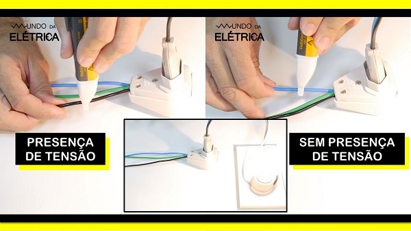 Sem presença de tensão elétrica no neutro.