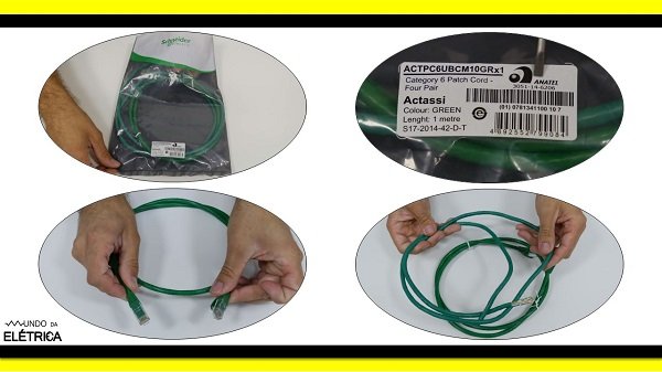 Patch cord é cabo de rede que plug 8P8C e crimpados nas pontas.