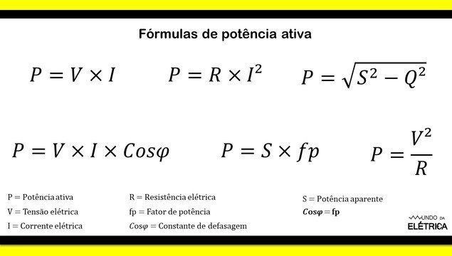 Aprenda como calcular potência ativa.