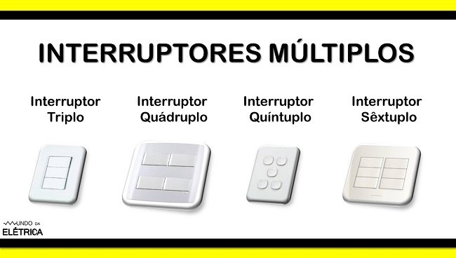 Quais são os principais tipos de interruptores?