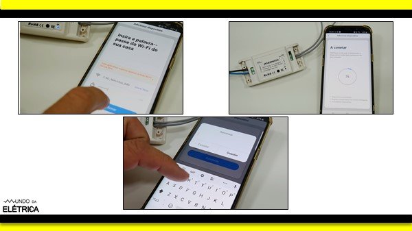 Primeira configuração o aplicativo de automação residencial pedir para conectar no Wi Fi.