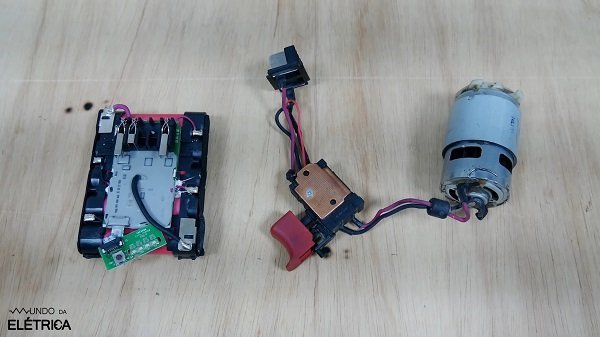 Parte elétrica da furadeira