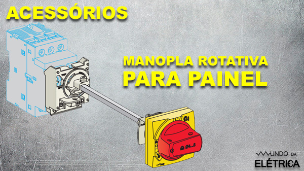 Manopla de painel para disjuntor motor.