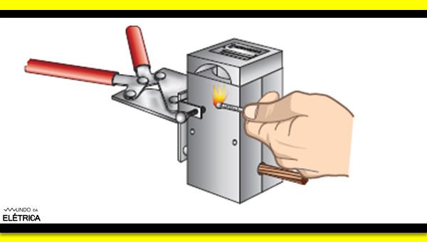 Palito ignitor de solda exotérmica.