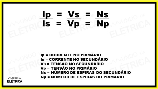 Cálculo de potência no transformador.