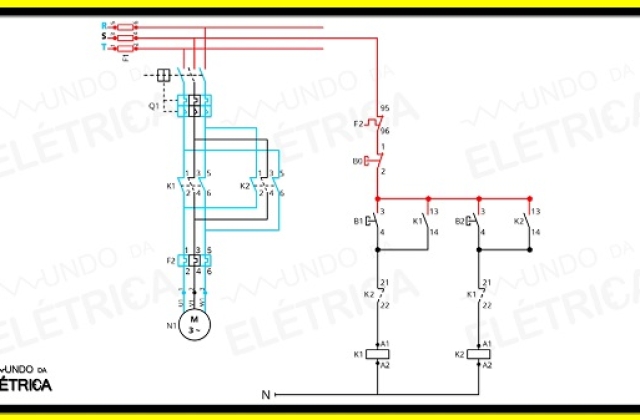 Partida direta com reversão – Diagramas e aplicações!