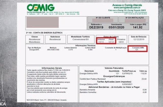 Impostos cobrados na conta de luz!